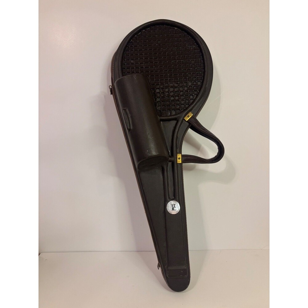 Vintage Dual Tennis Racket Case lime green interior